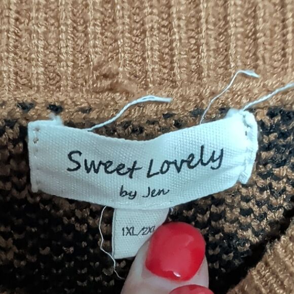 Chic Leopard Print Crew Neck Sweater - Picture 2 of 6